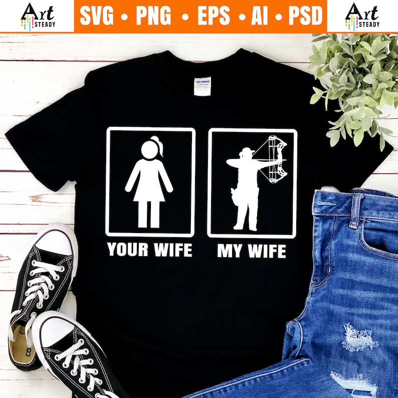 Download Archery svg funny my WIFE awesome theme hunting svg | Etsy