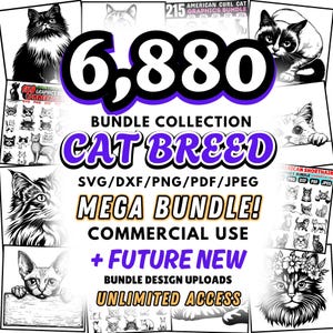 Cat Breed Mega Bundle SVG | 50+ Cat Breed Cut Files | Compatible with Cricut & Silhouette | Instant Download | Commercial Use