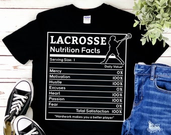 Lacrosse svg files - lax sports svg funny nutritional facts theme