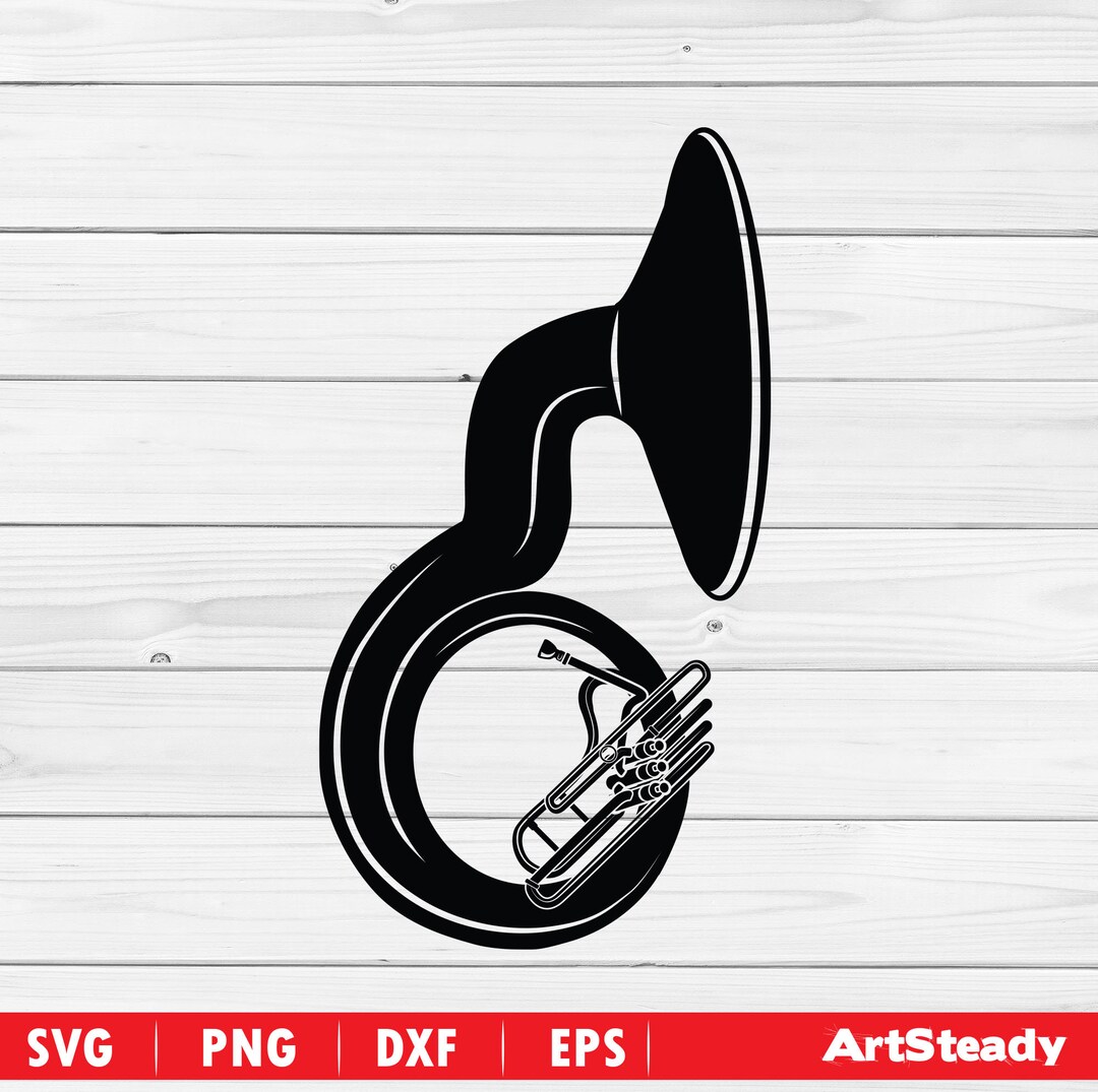 Sousaphone Svg Files Vector Art Marching Band Musical Instruments