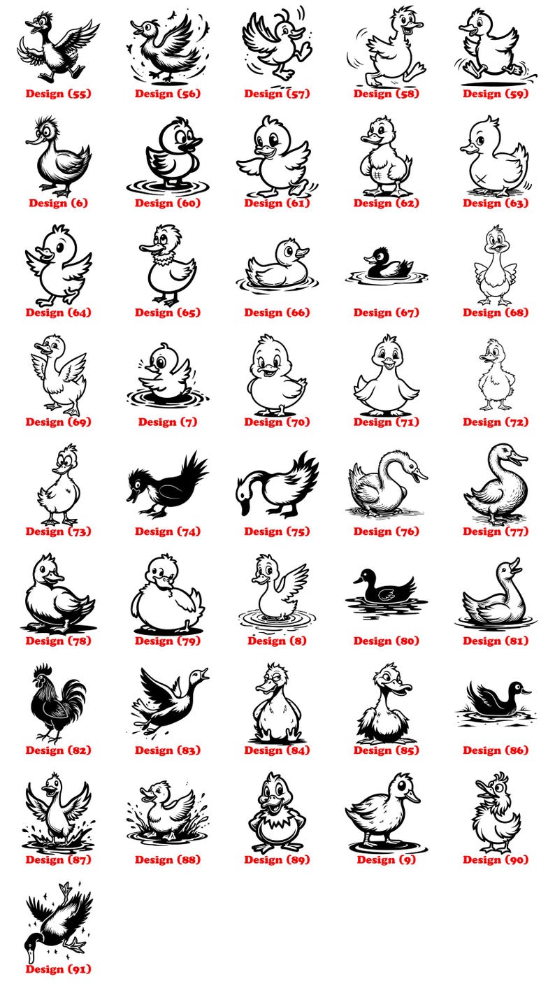 Crazy Duck Frenzy Svg Png Pdf Dxf Bundle Featuring Quirky Fun Duck ...