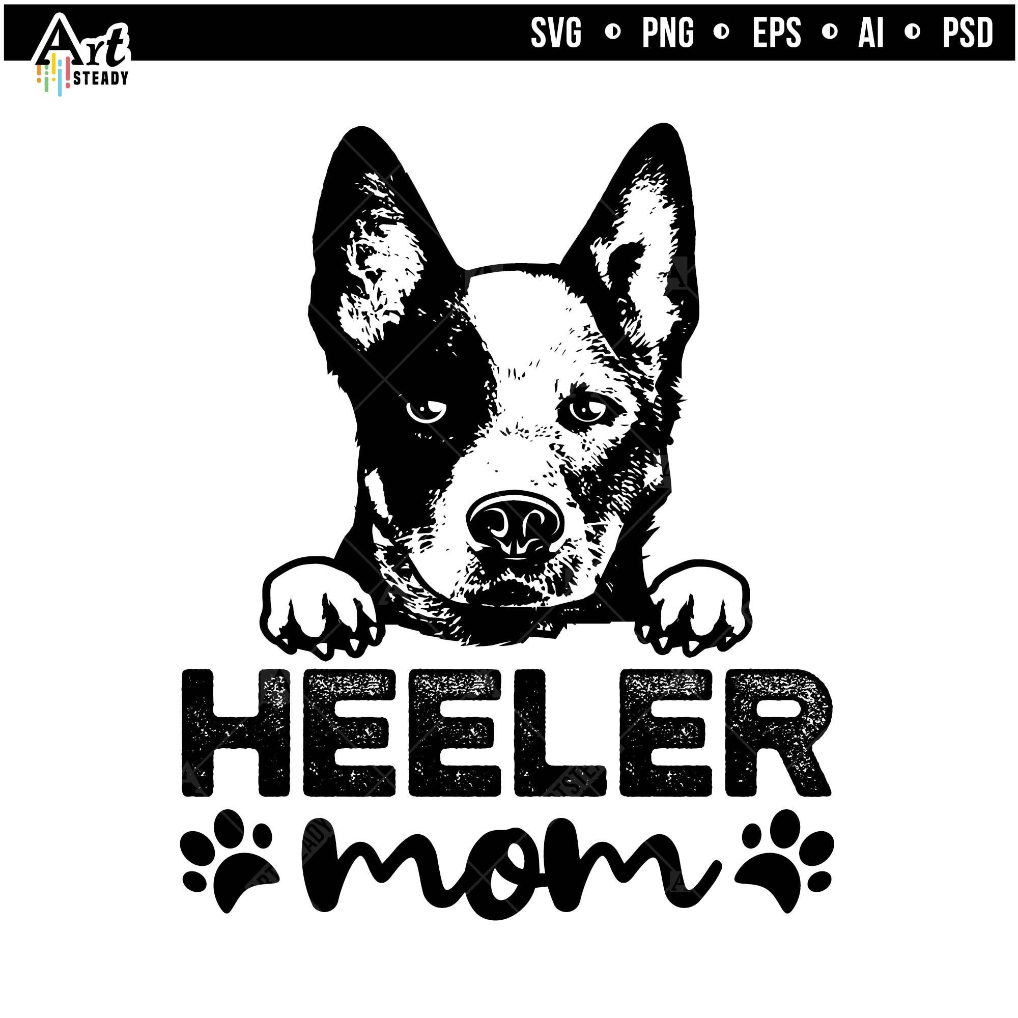 Heeler svg heeler MOM cute face Australian Cattle Dog svg ...