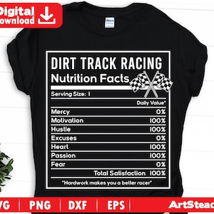 Dirt Track Racing SVG Dateien - lustige Ernährungsdaten Grafik Kunst Kunst Kunstwerk Rennauto svg sofort digitale Downloads