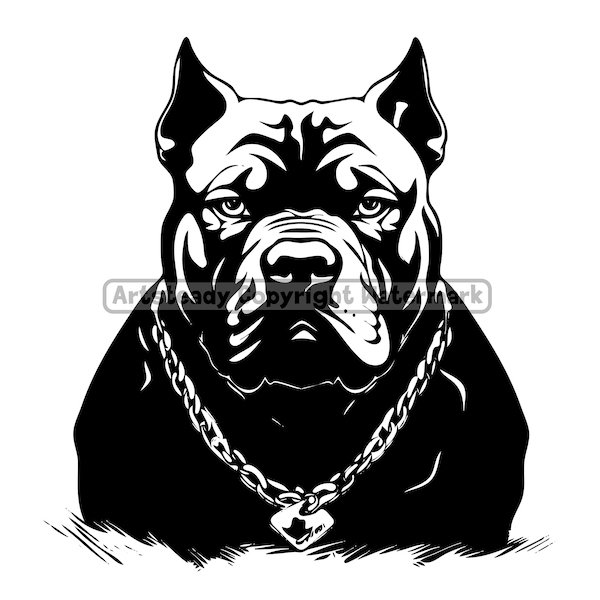 gangster Amerikaanse bullebak of pitbull pit pestkoppen hond, Svg, Png, Eps instant digitale downloads