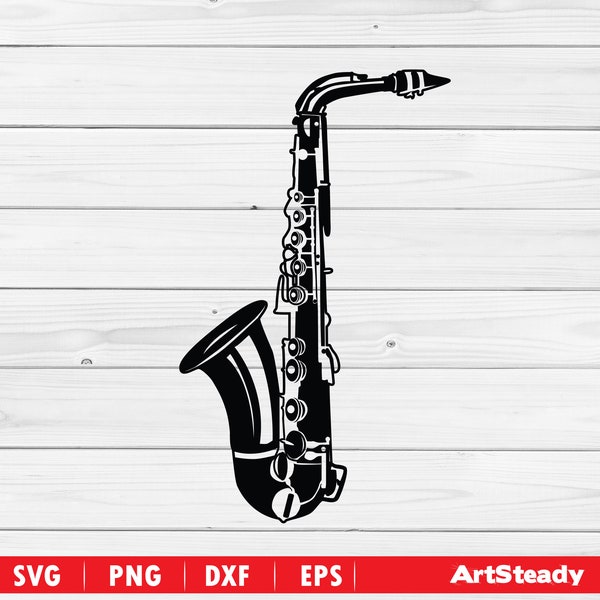 Saxophon-Svg-Dateien - Grafik-Musik-Instrument-Svg-sofort-digital-Downloads