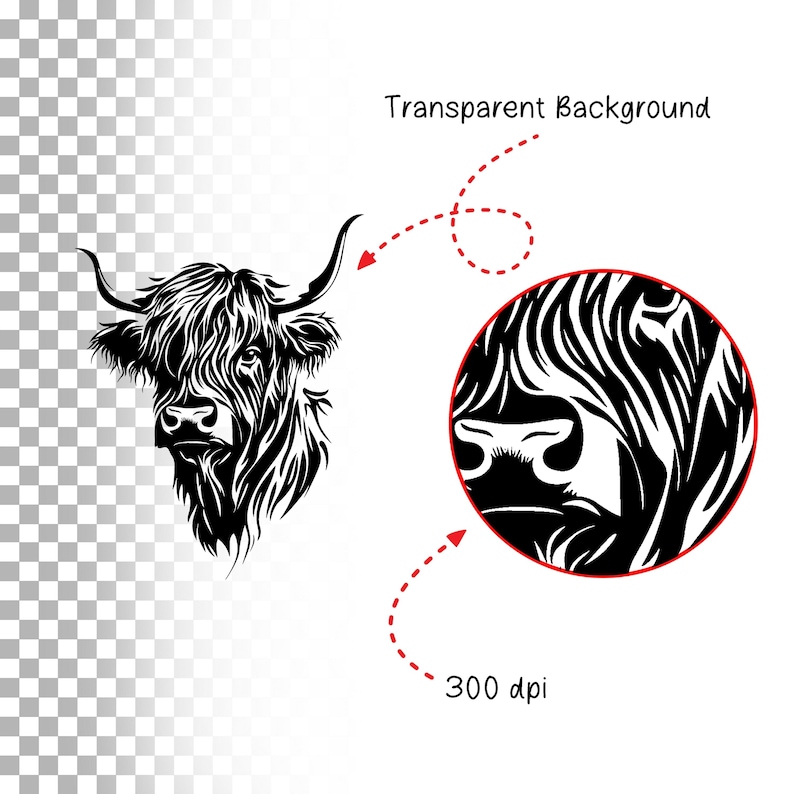 Mega pakiet Highland Cow SVG | Pliki DXF z uroczymi zwierzętami gospodarskimi | Clipart Highland Cow | Pliki Cricut Cut | Projekty Farmhouse SVG | Użytek komercyjny zdjęcie 3
