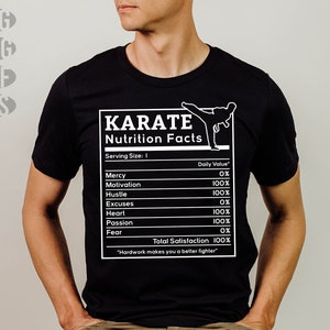 Karate svg graphic drawing nutrition facts - Martial arts svg or Mma svg files
