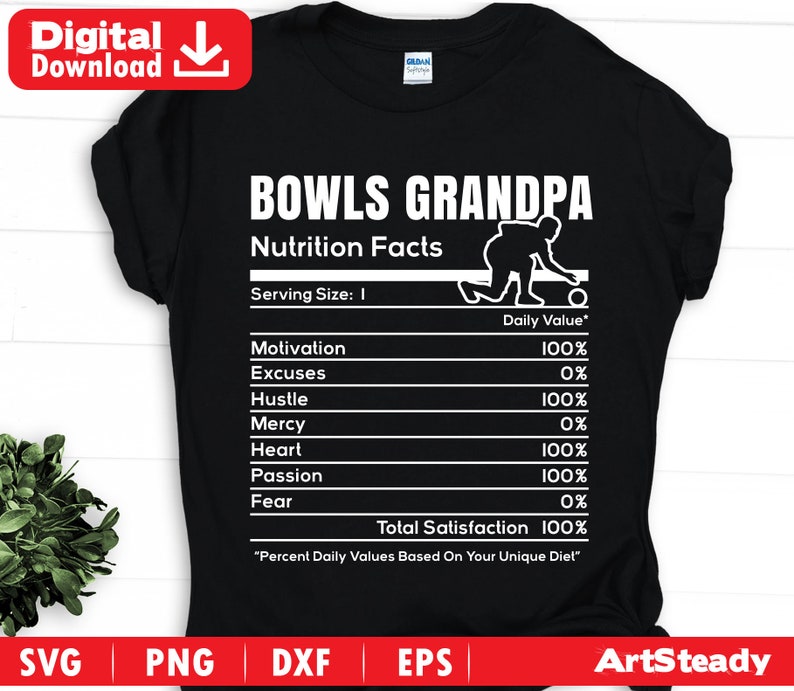 Lawn Bowls Svg Files Nutrition Facts Funny Theme for Grandpa Etsy Finland