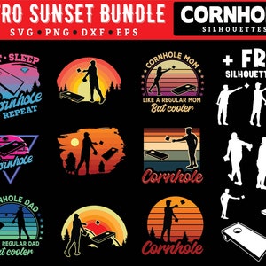 Cornhole svg files -  art graphic theme bundle Corn hole game svg digital download instant download