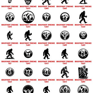 Bigfoot SVG Bundle Sasquatch Clipart | Yeti Silhouette | Bigfoot Cut Files for Cricut | Camping Adventure Designs | Forest SVG | Commercial image 18