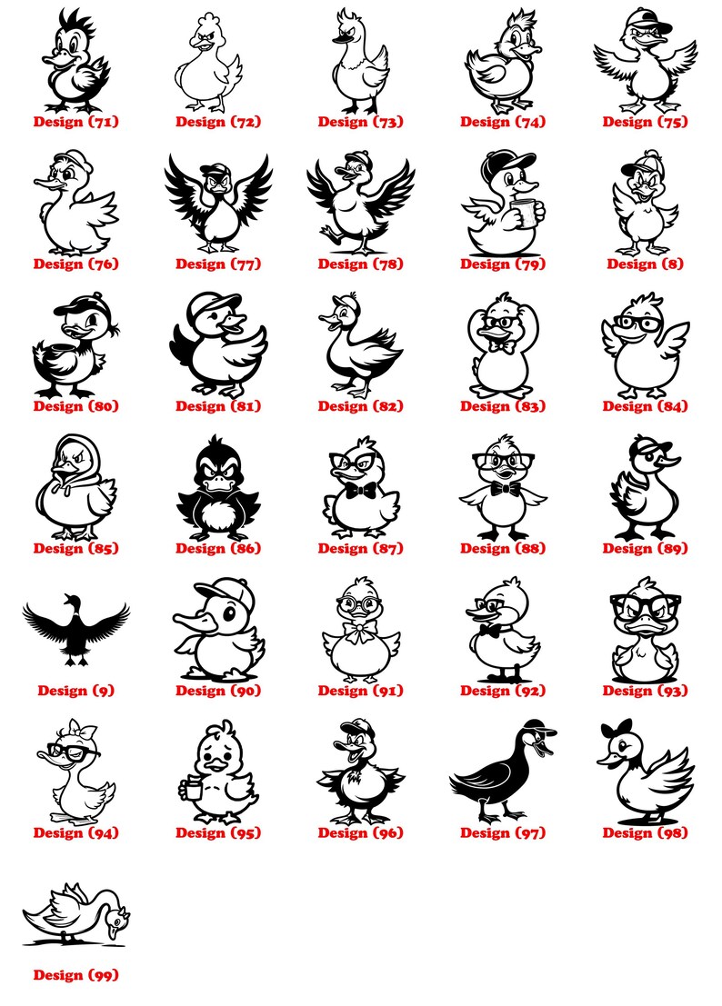 Cute Duck Graphics Svg Png Pdf Dxf Files Bundle Cricut Cut Files ...