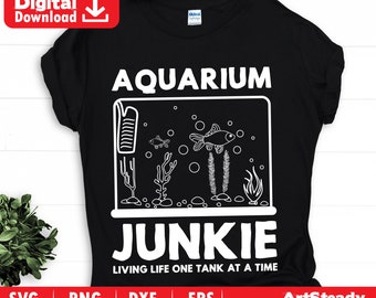 Archivos SVG de acuario - AQUARIUM JUNKIE LIVING Descarga instantánea para amantes de los peces, un tanque a la vez