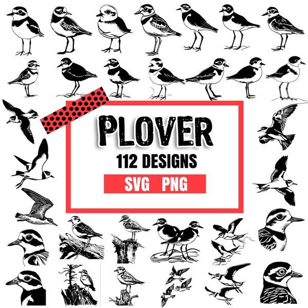Plover, Bundle SVG, PNG instant digital downloads