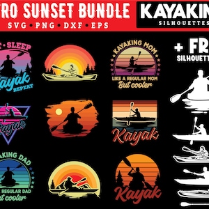 Kayak svg - graphic theme bundle kayaking svg summer graphic cool poly art