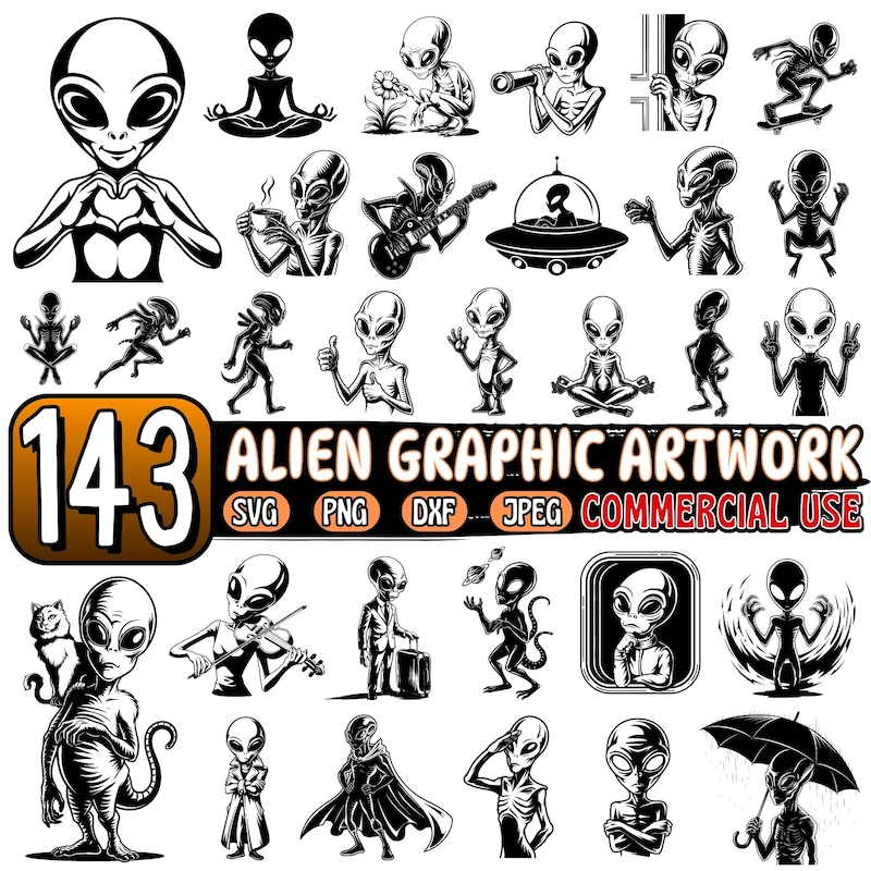 Aliens Artwork - Etsy