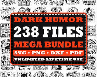 Dark Humor Laser Engraving Mega Bundle, Funny Sarcastic Laser Engrave Designs, Wood Engraving Files, Digital Download