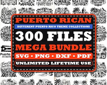 Puerto Rican Laser Engraving Mega Bundle with Island Designs for Wood and Tumblers Digital Download