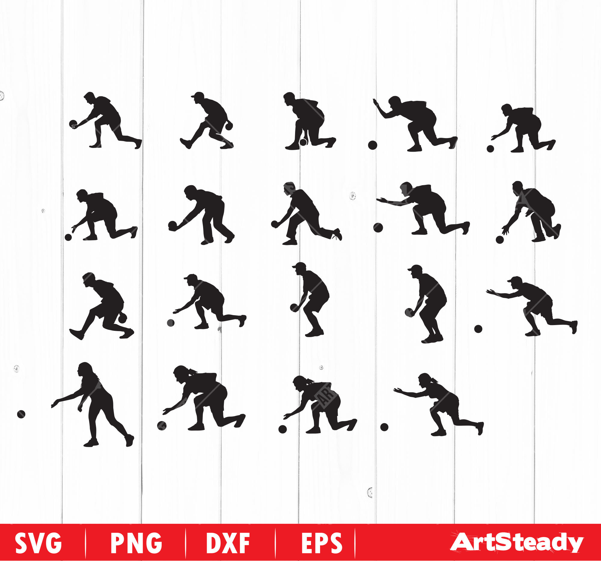 Bocce Ball Svg Files, Sports Graphics for Cricut and Silhouette ...