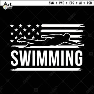 swim svg files RETRO style swimming svg files graphic art or summer svg