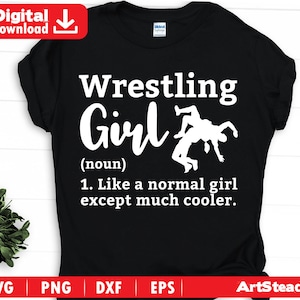 Wrestling SVG Files | Funny Girl Wrestler Definition Art | MMA and Grappling SVG Clipart for Cricut | Instant Download