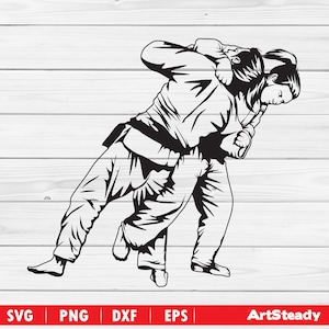 Judo svg files - female vector  judoka martial arts svg digital download instant download