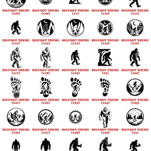 Bigfoot SVG Bundle Sasquatch Clipart | Yeti Silhouette | Bigfoot Cut Files for Cricut | Camping Adventure Designs | Forest SVG | Commercial image 16