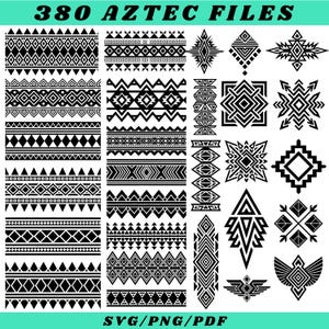Aztec Svg Png Pdf mega bundle with tribal shapes and decorative elements for Cricut | southwest pattern cut files | boho native design pack