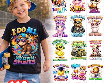 Toddler Animal Sayings Sublimation PNG, Cute Kids Animal Quotes, Funny Toddler Shirt Design, Baby Graphic Instant Download