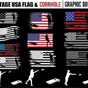 Cornhole svg files - CORNHOLE FLAG BUNDLE Corn hole game svg digital download