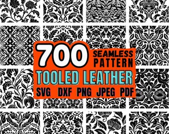 Glowforge files | Seamless pattern tooled leather| laser files design - glowforge cutting machine files commercial use downloads