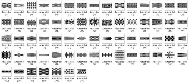 Aztec Svg Png Pdf Mega Bundle With Tribal Shapes and Decorative ...