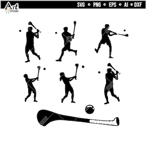 Hurling svg bestanden - Hurling grafische silhouet kunst hurling sport camogie svg instant digitale downloads