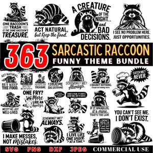 Raton laveur sarcastique SVG | Clipart drôle de raton laveur | Raton laveur impertinent DXF | Blague animale spirituelle SVG | Fichier de coupe Cricut | Animaux sarcastiques png