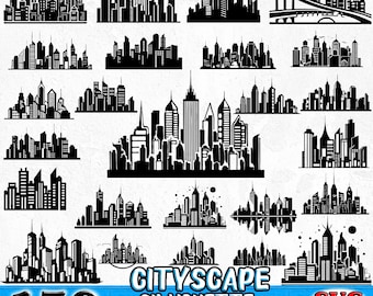 Cityscape Bundle SVG, PNG instant digital downloads