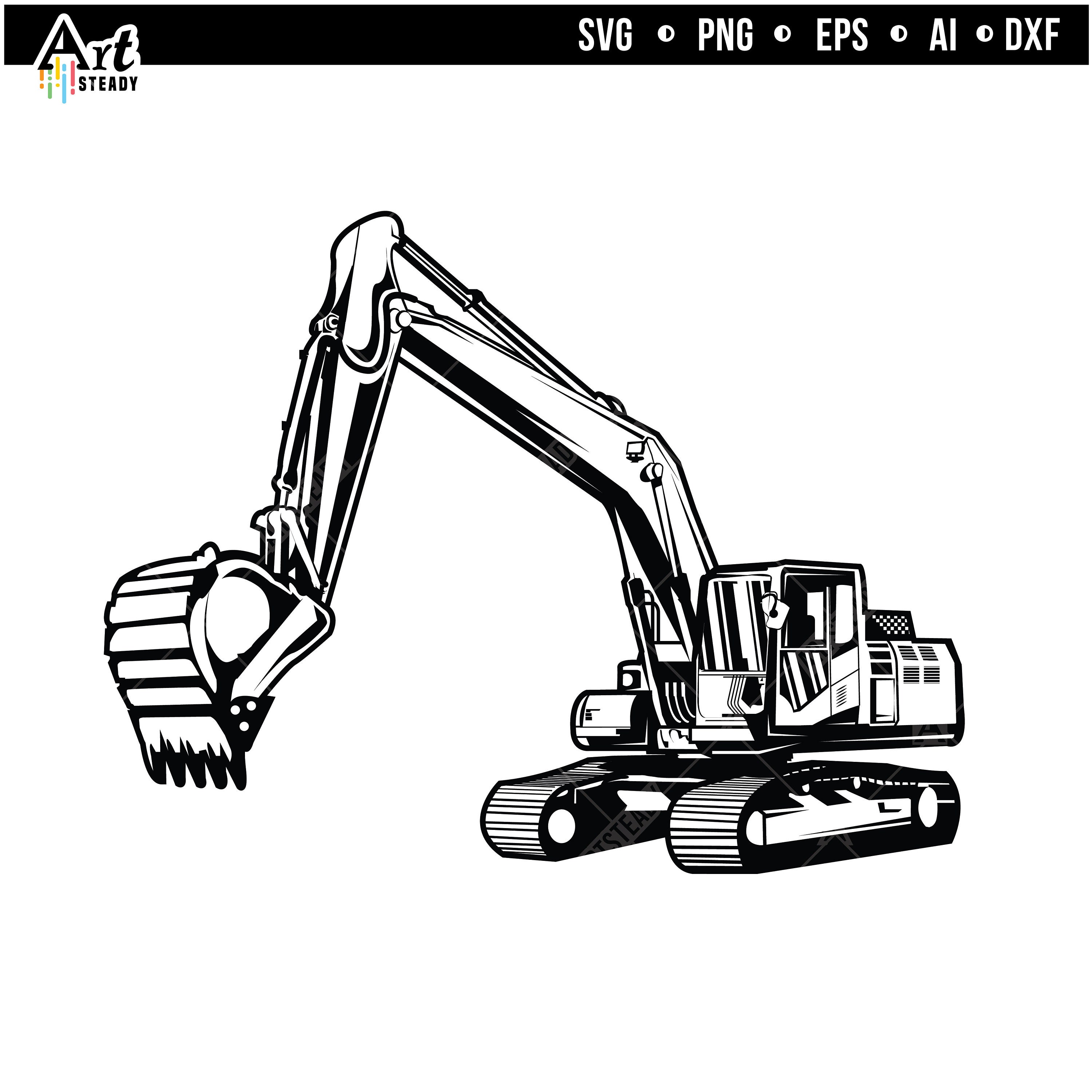 Trackhoe Clipart