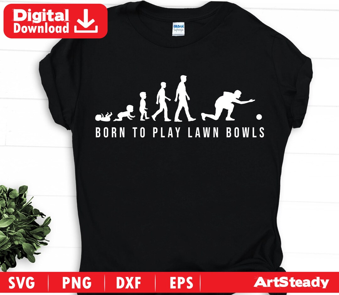 Lawn Bowls Svg Files Funny Human Evolution Graphic Arts Lawn Etsy