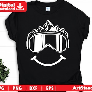 Ski svg or snowboard svg - ski smiley helmet svg graphic file