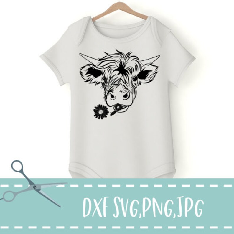 Free Free 266 Flower Silhouette Highland Cow Svg SVG PNG EPS DXF File