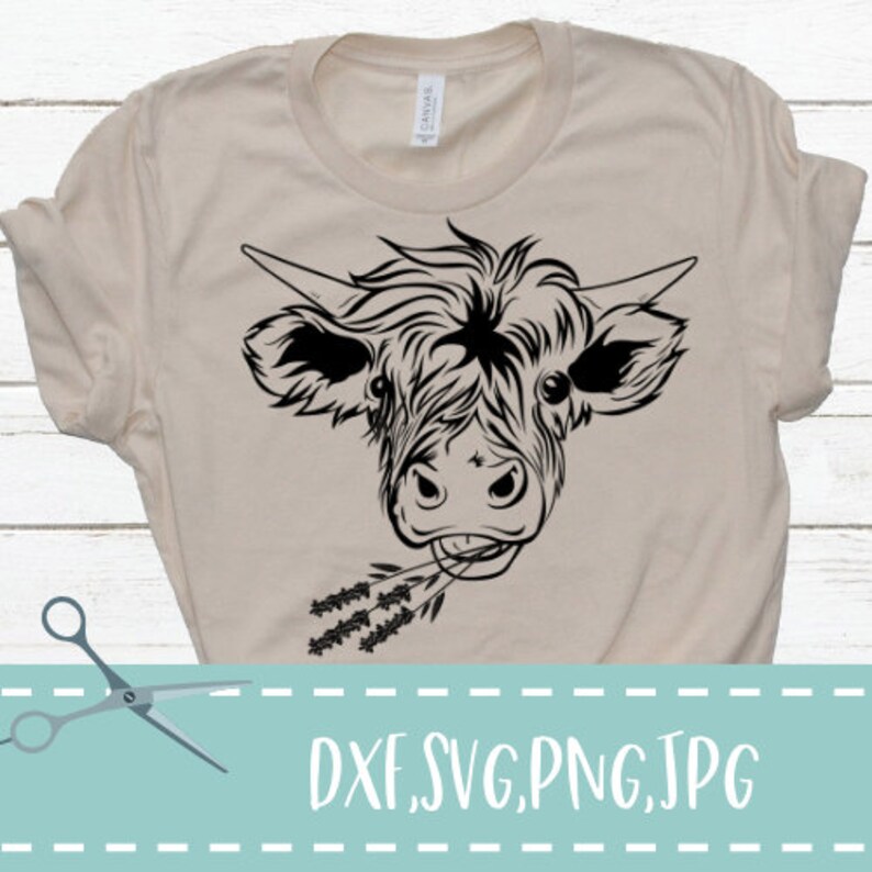 Free Free 189 Flower Silhouette Highland Cow Svg SVG PNG EPS DXF File