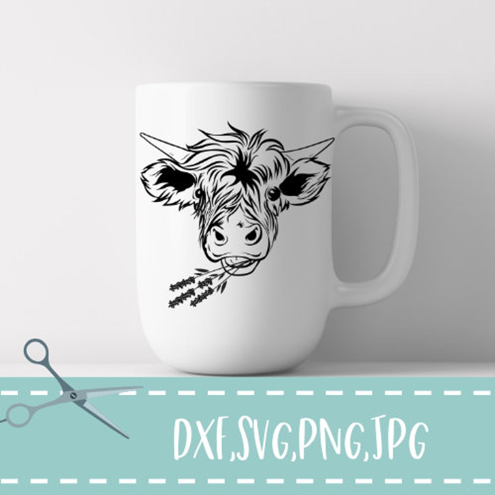 Highland Cow Svg, Cow Svg, Heifer Svg, Floral Cow Svg , Cow Head Svg