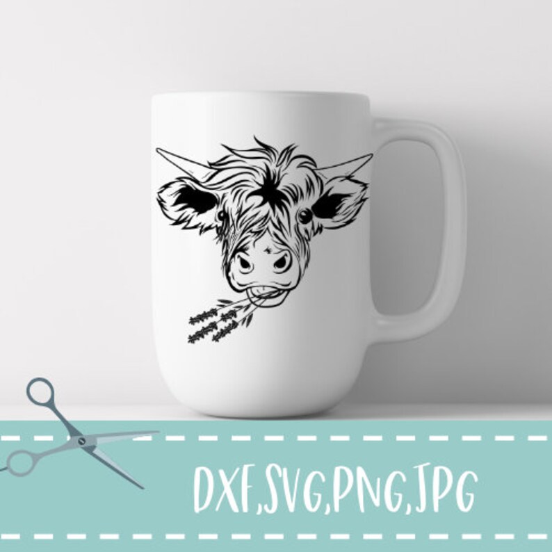 Free Free 323 Flower Silhouette Highland Cow Svg SVG PNG EPS DXF File