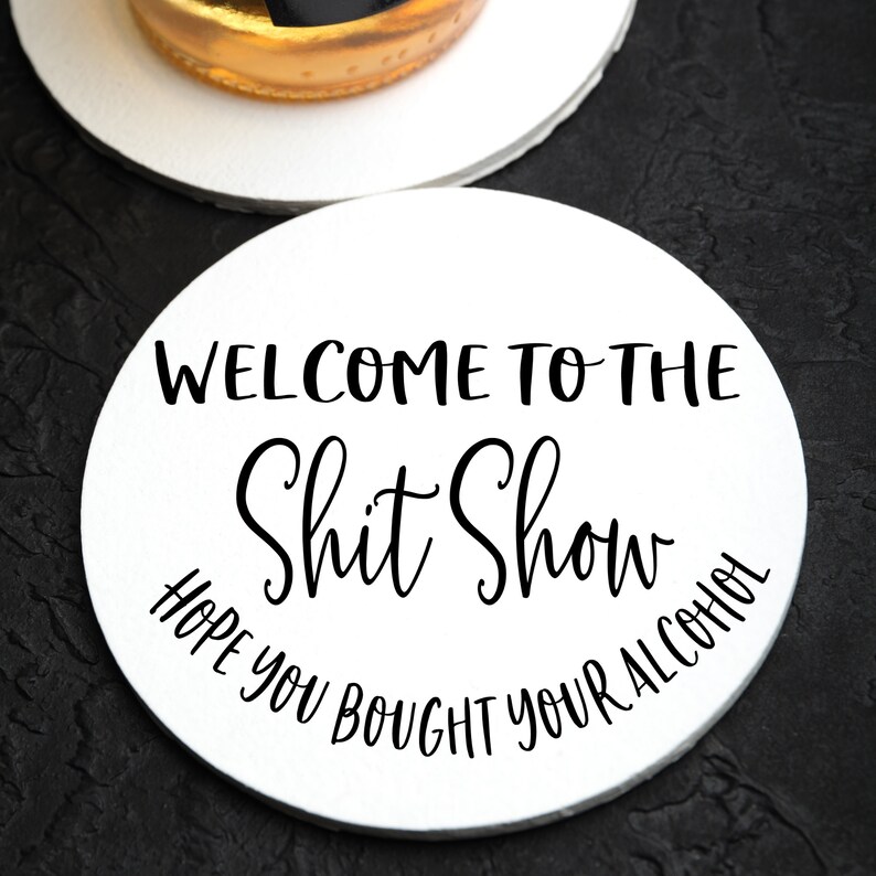 Welcome sign svg Welcome to the shit show svg sublimation design door hanger svg digital download round wood svg