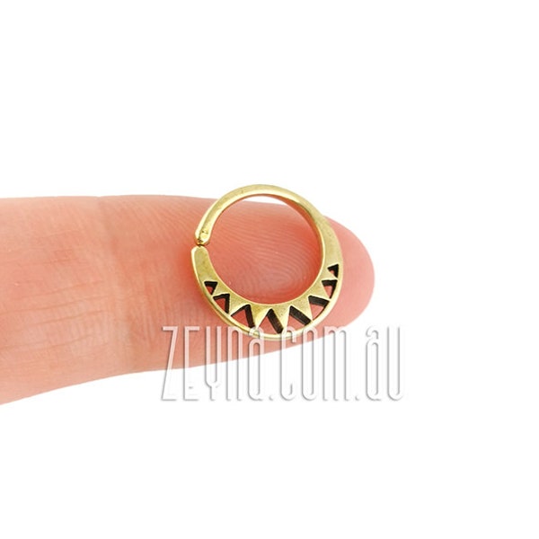 9mm 16g tiny brass bendable ring | earring nose septum body piercing | 1pc | 16ga
