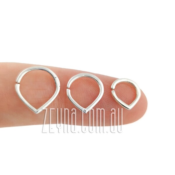 Tiny bendable Silver ring for ears or septum nose ring - available in 3 different sizes (6mm - 8mm - 10mm)