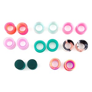 8 Pairs 12mm 000g 1/2” silicone ear gauges plugs tunnel earrings | Soft Silicone Tunnel Earrings