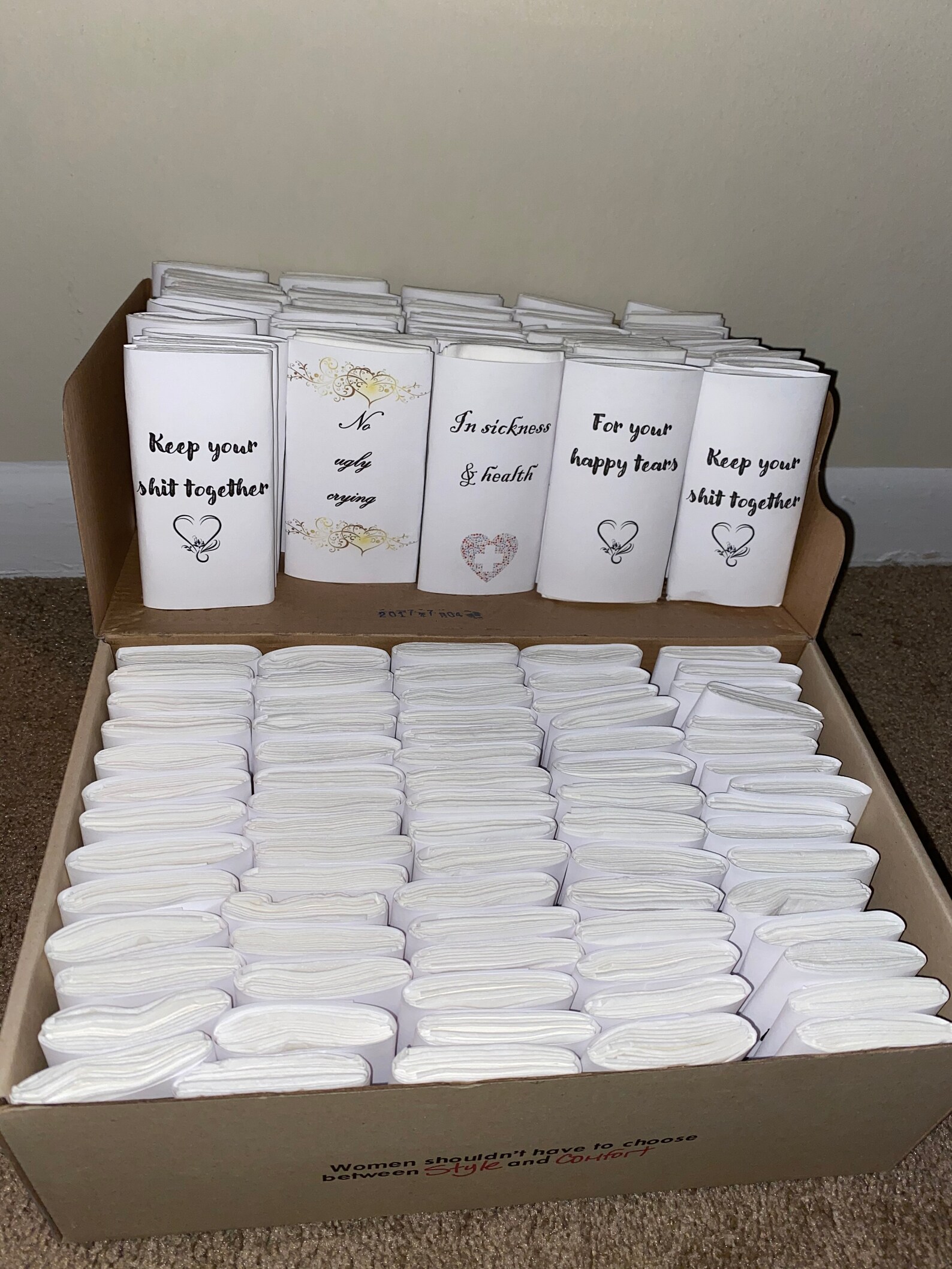 Custom Paper Tissue Packs Set of 75 Etsy