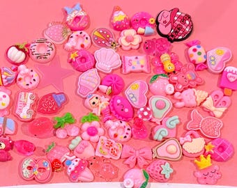 Over 50 PINK Charm Charms! (4)