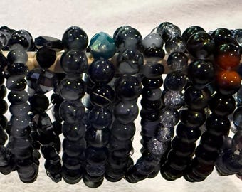 Black, Gray, Silver and White Bracelet Collection