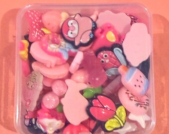 Over 50 PINK Charm Charms! (2)