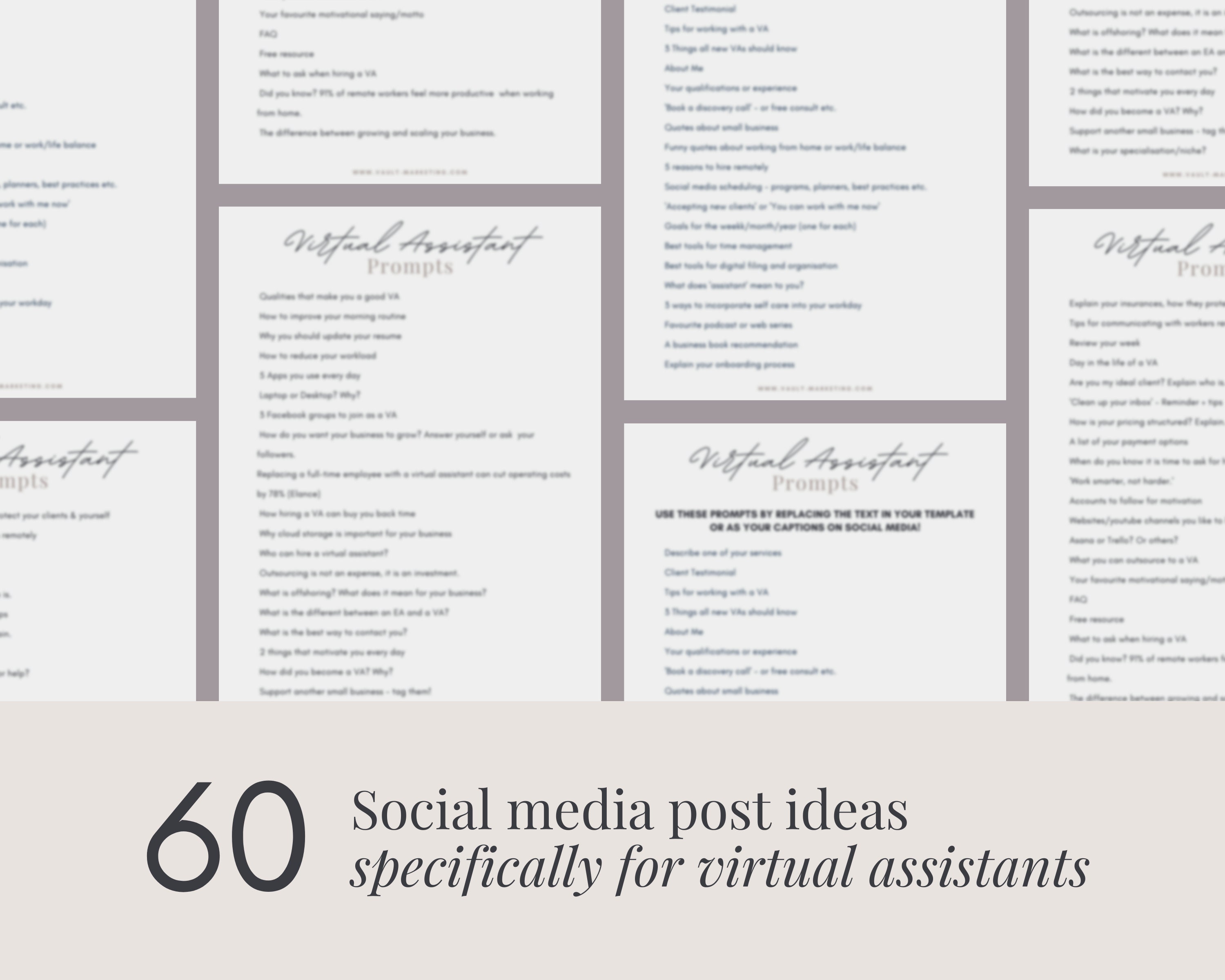 Social Media Bundle Virtual Assistant Virtual Assistant Etsy